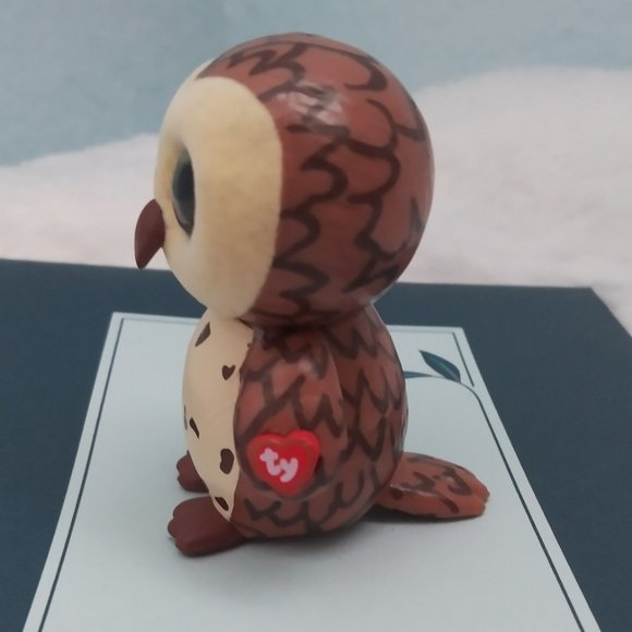 🦉 Ty Beanie Boos Mini Boos Collectible Sammy the Brown Owl Figure - Picture 3 of 11